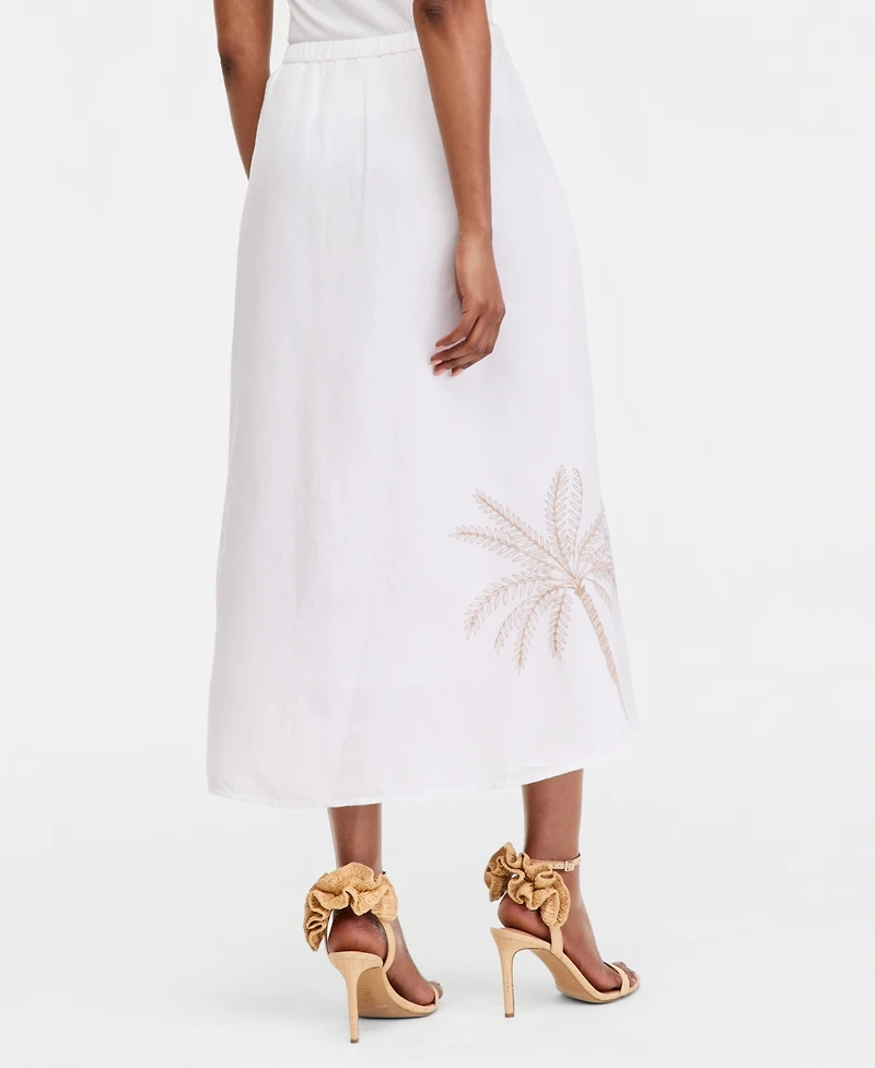I.n.c. International Concepts Women's Embroidered Midi Skirt, Macy's Exclusive