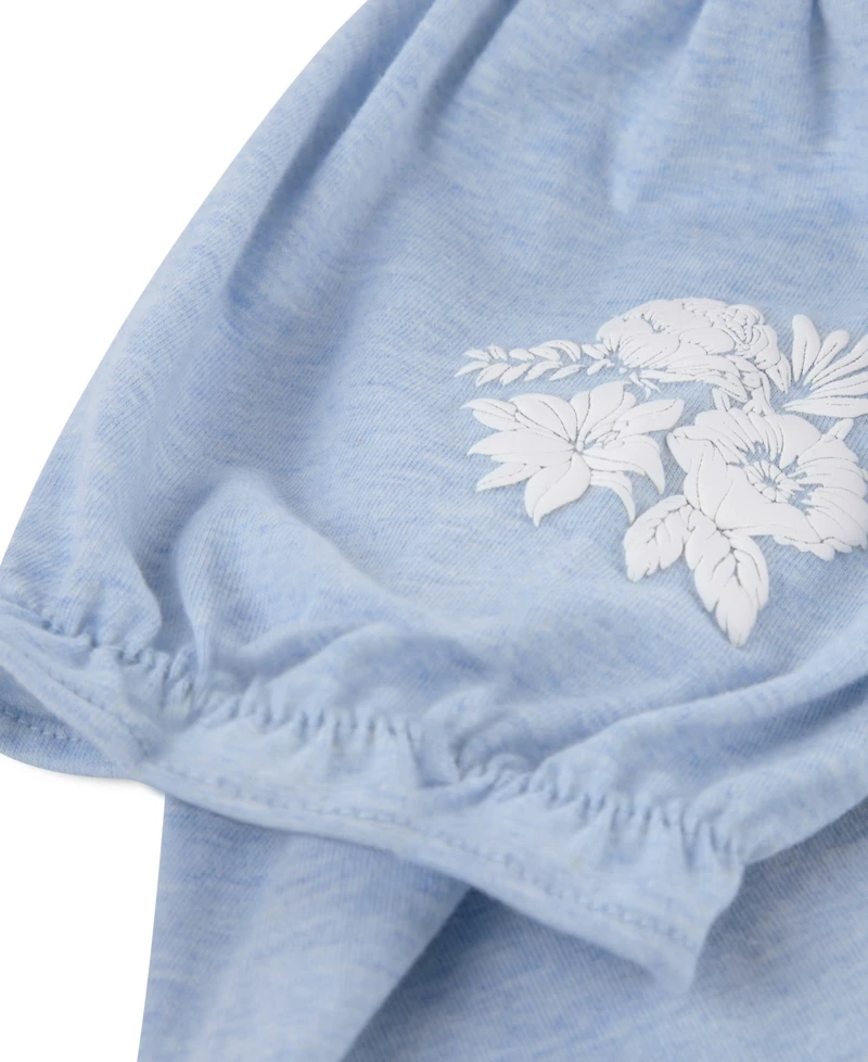 Levi's Girls' Toddler 2T-4T Peasant Top and Shorts, 2-Piece Set