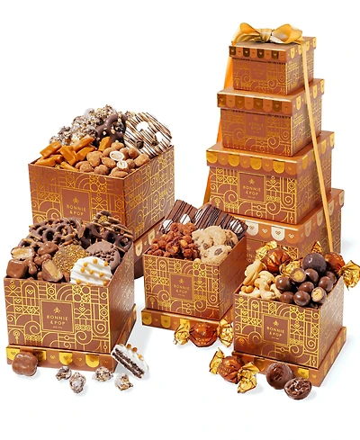 Bonnie & Pop Holiday Copper Gift Tower, 3 Boxes