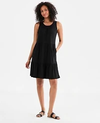 Style Co Womens Sleeveless Tiered Knit Dress Macys Exclusive