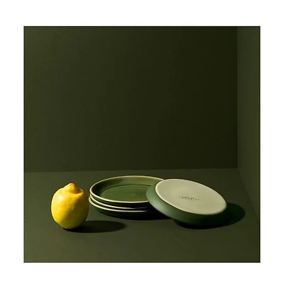 Gharyan Stoneware, Stoneware Flat Side Plate | Edan 5.9" - Set of 4
