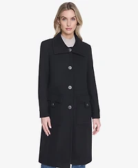 Andrew Marc Women's Almedia Sb Wool Twill Coat With Back Belt