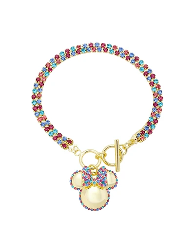 Disney Minnie Mouse Multi Color Crystal Double Strand Bracelet