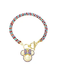 Disney Minnie Mouse Multi Color Crystal Double Strand Bracelet