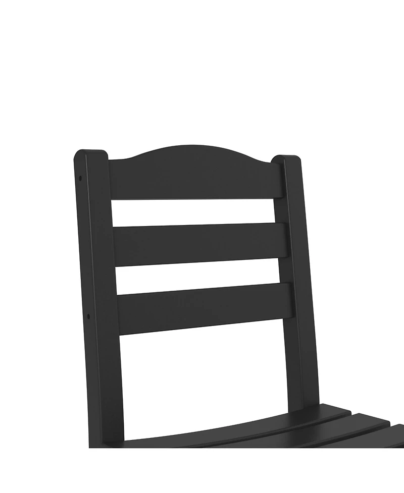 Set of 2 Outdoor Dining Chair without Armrests, For All Weather Conditions