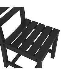 Set of 2 Outdoor Dining Chair without Armrests, For All Weather Conditions