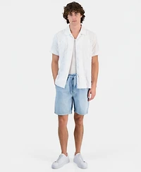 Guess Men's Mosley Woven Eyelet Short-Sleeve Shirt