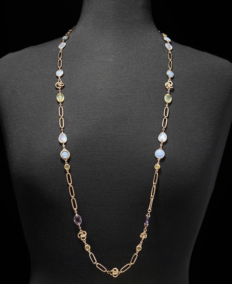 Anne Klein Gold-Tone 42" Stone Knot Strandage Necklace