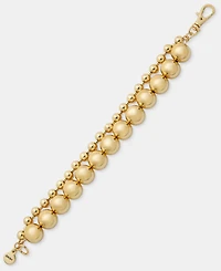 Dkny Gold-Tone Two-Row Dynamic Ball Chain Flex Bracelet
