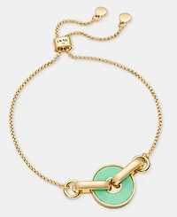 Dkny Gold-Tone Inlay Ring Slider Bracelet