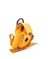Pre-Owned Gucci Medium Bamboo Tassel Backpack Leather