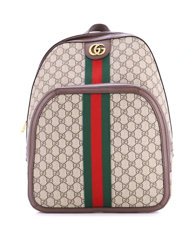 Pre-Owned Gucci Medium Ophidia Backpack Gg Coated Canvas