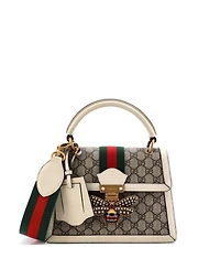 Pre-Owned Gucci Small Queen Margaret Top Handle Bag Gg Coated Canvas with Leather