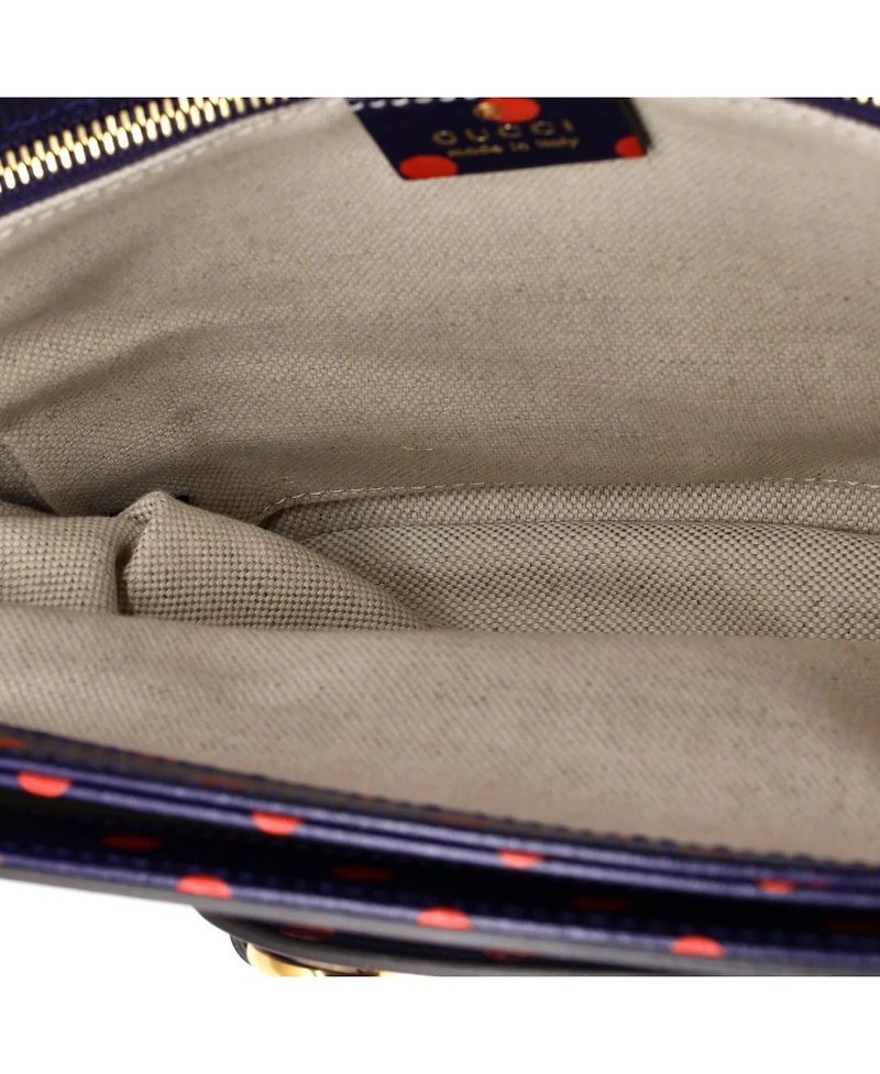 Pre-Owned Gucci Small Horsebit 1955 Shoulder Bag Printed Leather