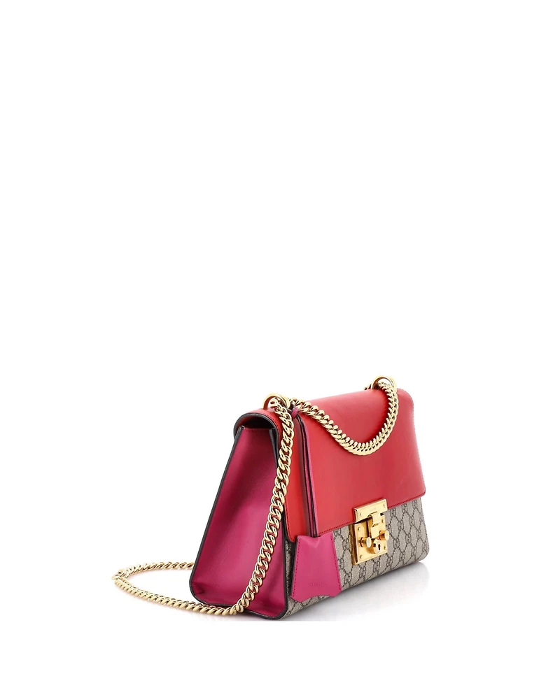 Pre-Owned Gucci Medium Padlock Shoulder Bag Gg Coated Canvas and Leather