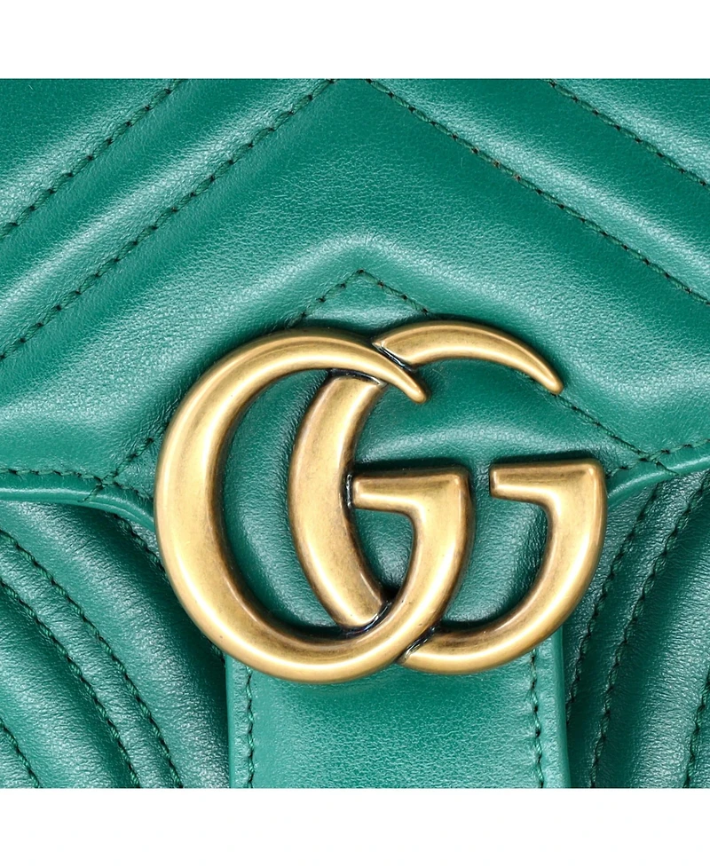 Pre-Owned Gucci Mini Gg Marmont Flap Bag Matelasse Leather