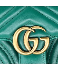 Pre-Owned Gucci Mini Gg Marmont Flap Bag Matelasse Leather