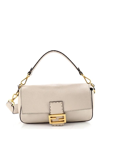 Pre-Owned Fendi Medium Selleria Baguette Nm Bag Leather