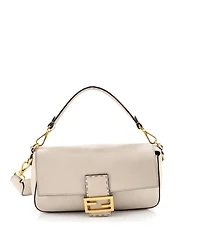 Pre-Owned Fendi Medium Selleria Baguette Nm Bag Leather