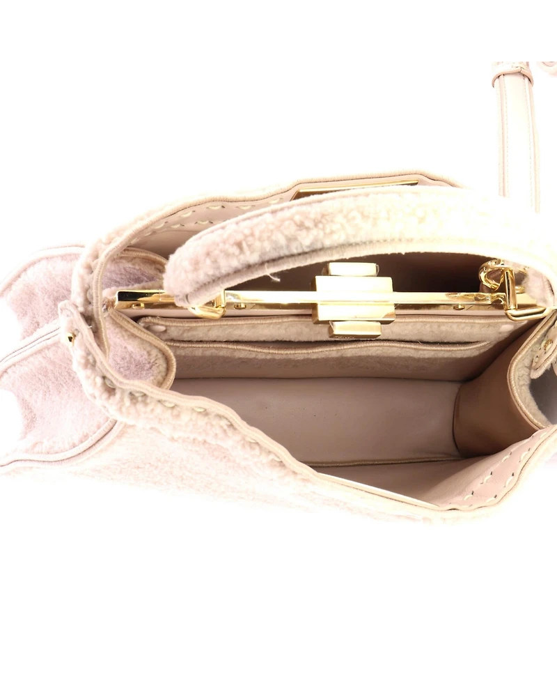 Pre-Owned Fendi Medium Peekaboo ISeeU Bag Shearling