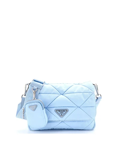 Pre-Owned Prada Padded Flap Shoulder Bag Quilted Tessuto