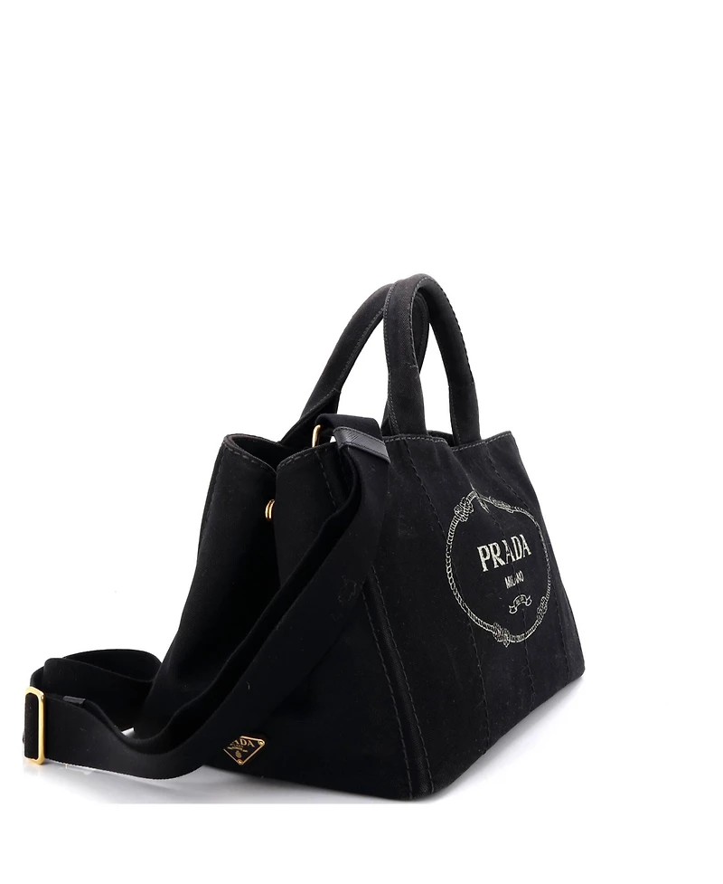 Pre-Owned Prada Canapa Convertible Tote Canvas