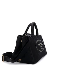 Pre-Owned Prada Canapa Convertible Tote Canvas