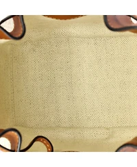 Pre-Owned Loewe Mini Hammock Bag Leather and Anagram Jacquard