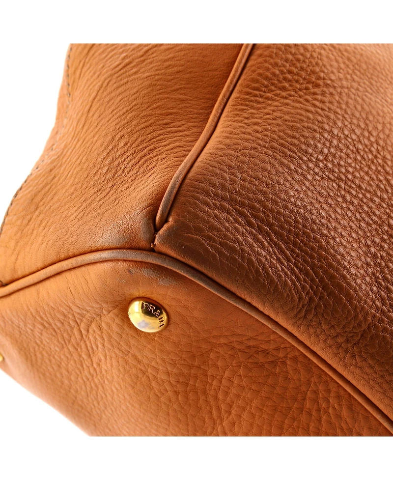 Pre-Owned Prada Large Convertible Shopper Tote Vitello Daino