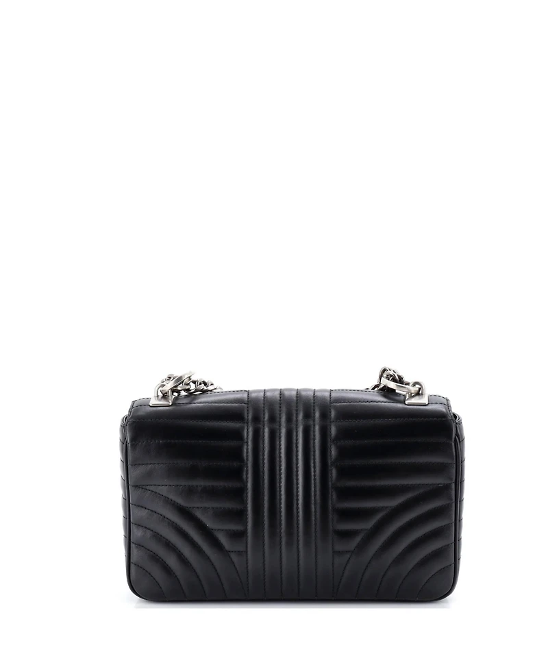 Pre-Owned Prada Medium Chain Flap Shoulder Bag Diagramme Quilted Leather