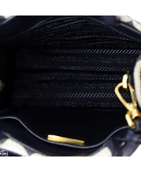 Pre-Owned Prada Mini Symbole Shopper Tote Jacquard