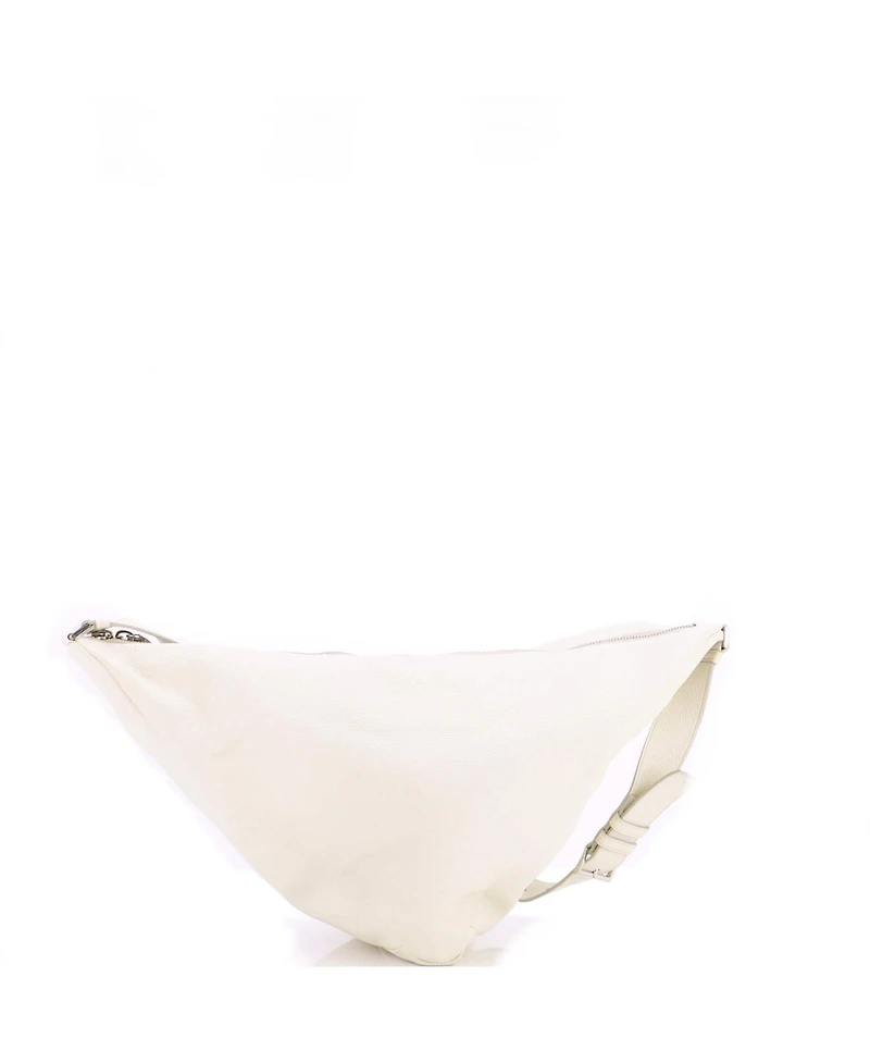 Pre-Owned Prada Large Triangle Logo Zip Messenger Leather