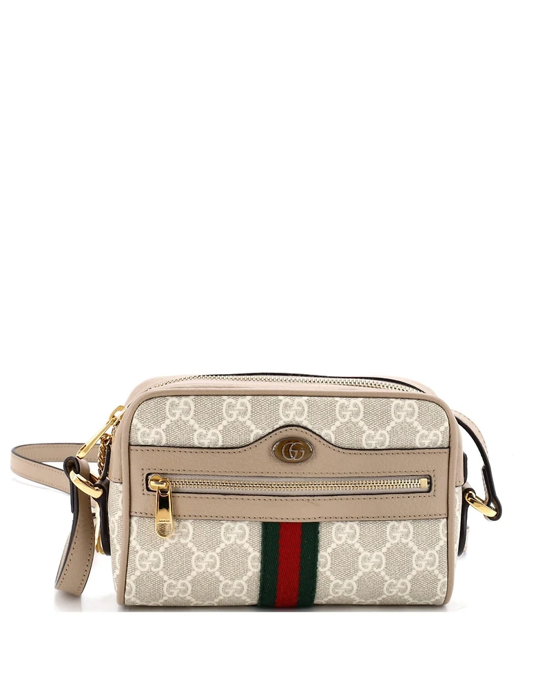 Pre-Owned Gucci Mini Ophidia Shoulder Bag Gg Coated Canvas