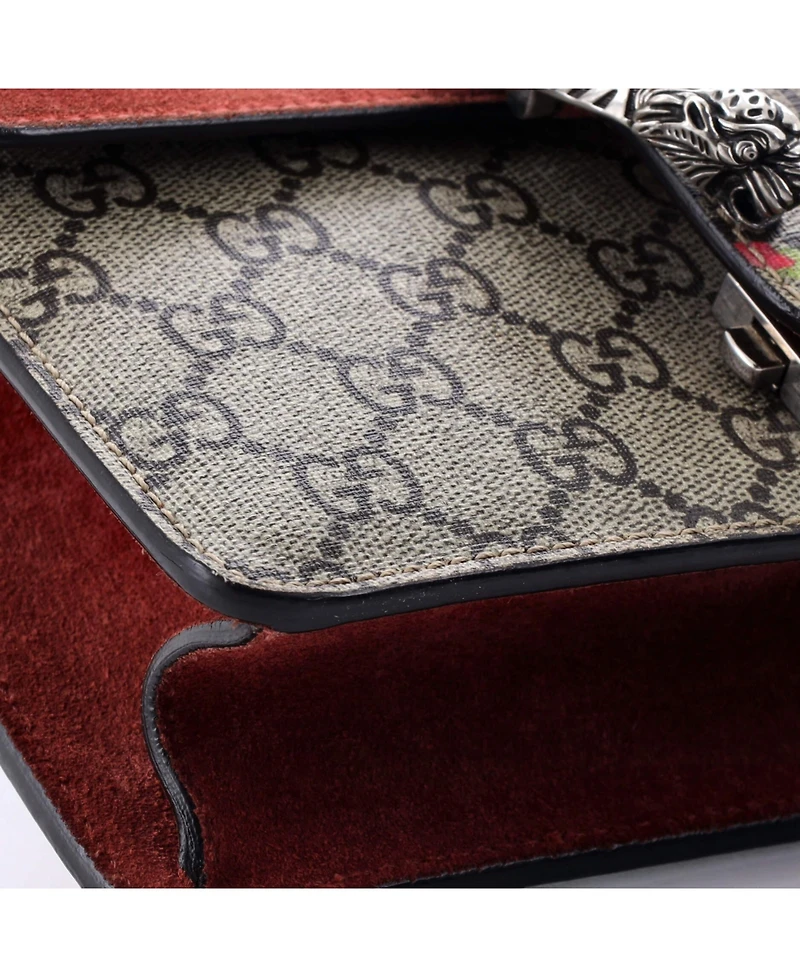 Pre-Owned Gucci Mini Dionysus Bag Blooms Print Gg Coated Canvas