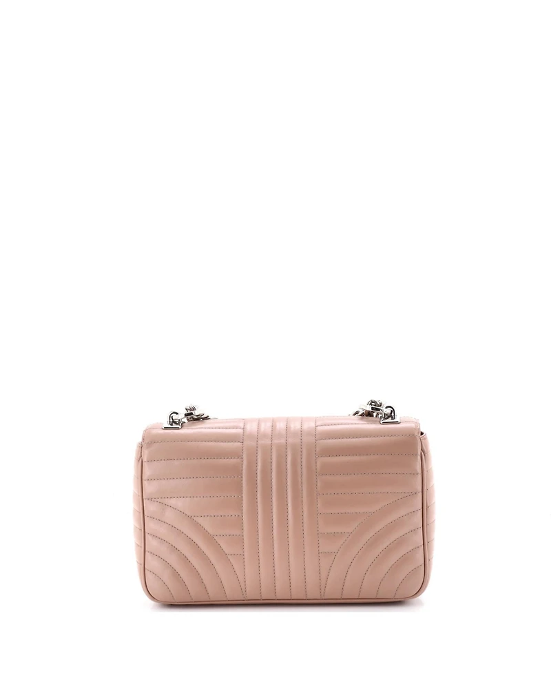 Pre-Owned Prada Medium Chain Flap Shoulder Bag Diagramme Quilted Leather