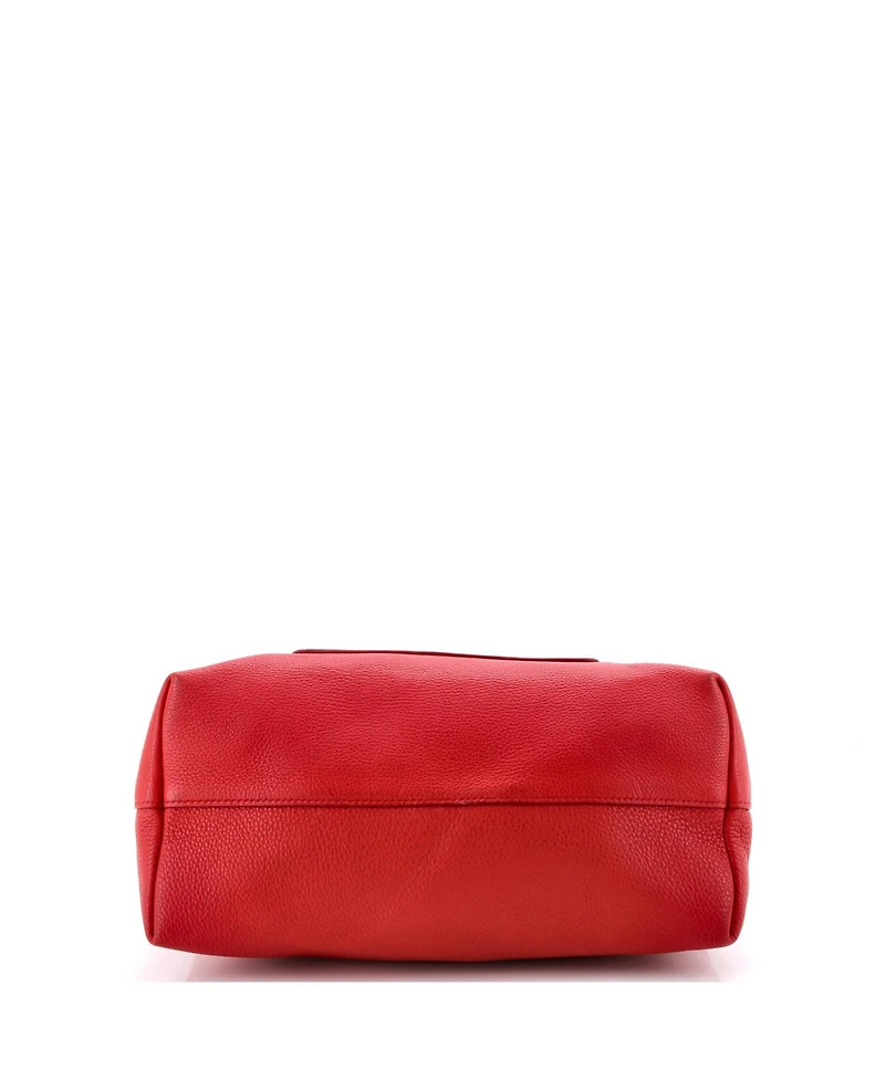 Pre-Owned Prada Medium Pocket Convertible Zip Satchel Vitello Daino