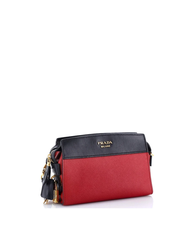 Pre-Owned Prada Small Esplanade Crossbody Bag Saffiano with City Calf