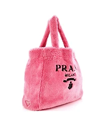 Pre-Owned Prada Logo Tote Terry Cloth