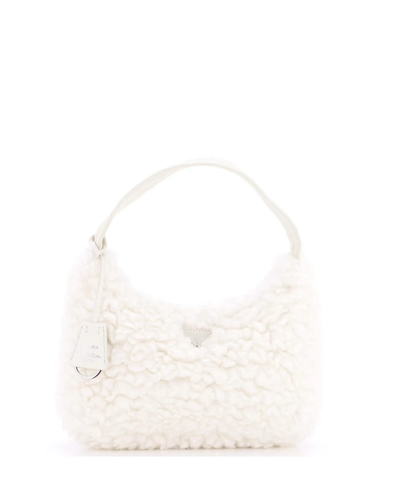 Pre-Owned Prada Mini Re-Edition 2000 Hobo Cashmere