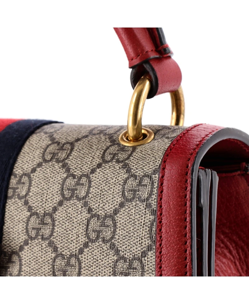 Pre-Owned Gucci Small Queen Margaret Top Handle Bag Gg Coated Canvas with Leather