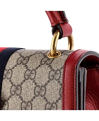 Pre-Owned Gucci Small Queen Margaret Top Handle Bag Gg Coated Canvas with Leather
