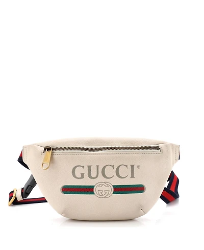 Pre-Owned Gucci Small Logo Belt Bag Printed Leather