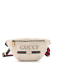 Pre-Owned Gucci Small Logo Belt Bag Printed Leather