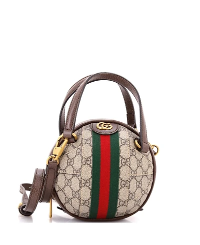 Pre-Owned Gucci Mini Ophidia Basketball Bag Gg Coated Canvas