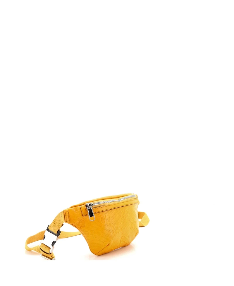 Pre-Owned Gucci Small Belt Bag Gg Embossed Perforated Leather