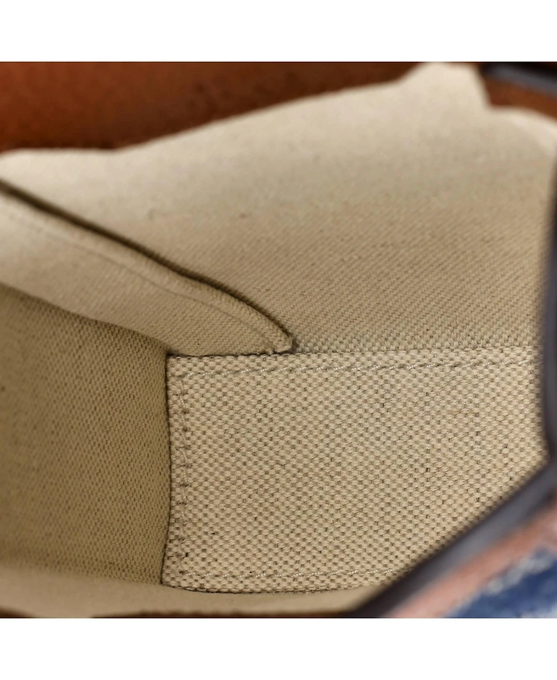 Pre-Owned Gucci Mini Horsebit 1955 Crossbody Bag Gg Denim