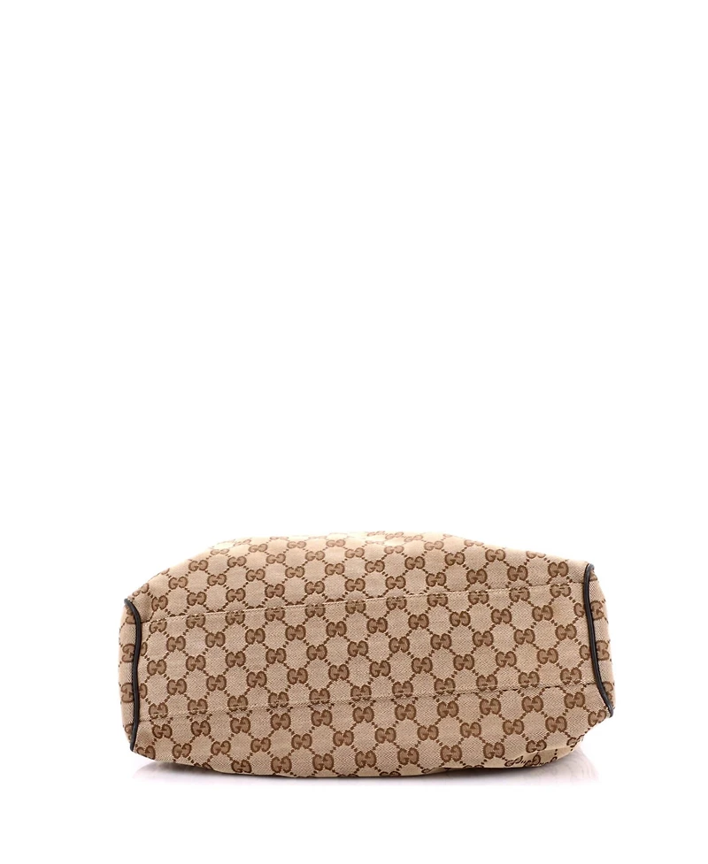 Pre-Owned Gucci Medium Sukey Tote Gg Canvas with Leather