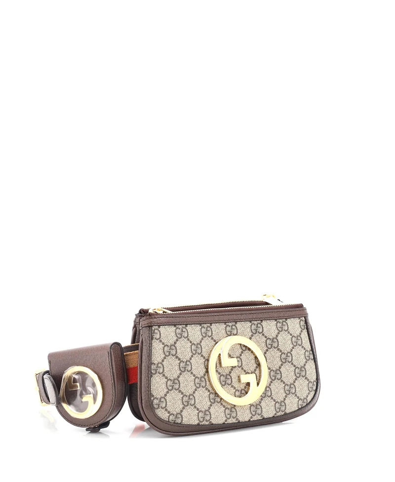 Pre-Owned Gucci Blondie Multi Pocket Belt Bag Gg Coated Canvas
