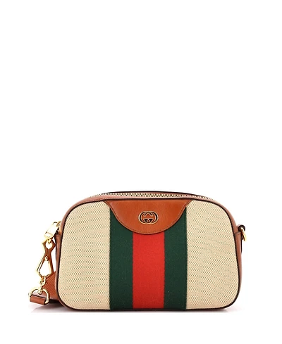 Pre-Owned Gucci Camera Bag Vintage Web Canvas