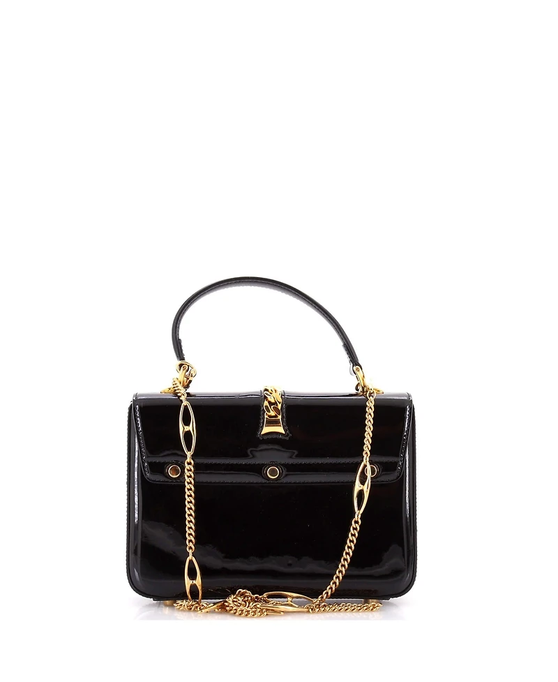 Pre-Owned Gucci Mini Sylvie 1969 Top Handle Bag Patent